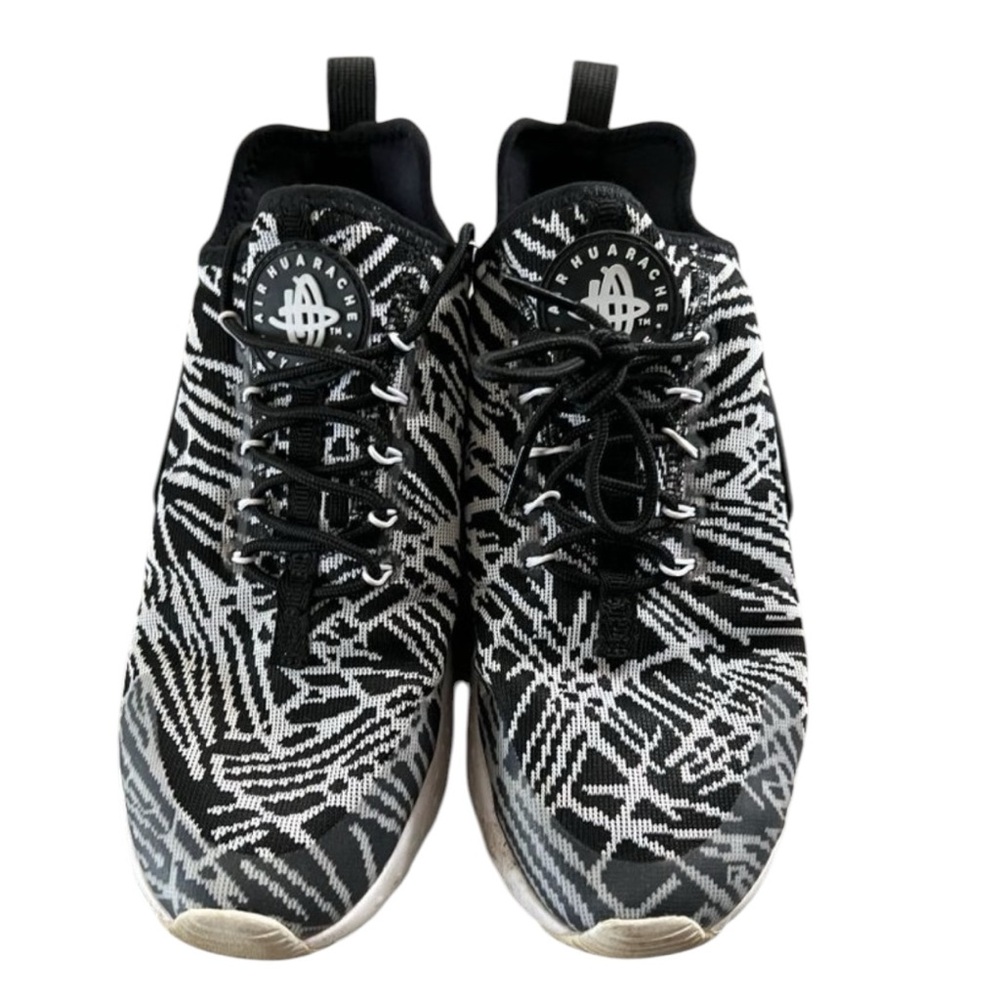 Nike Air Huarache Run Ultra Jacquard Black White Comfort Sole Sneakers - Picture 11 of 11